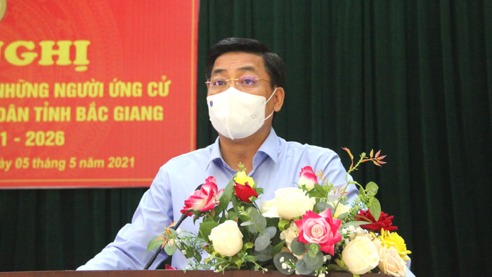Các ứng cử viên đại biểu HĐND tỉnh nhiệm kỳ 2021-2026 tiếp xúc cử tri TP Bắc Giang